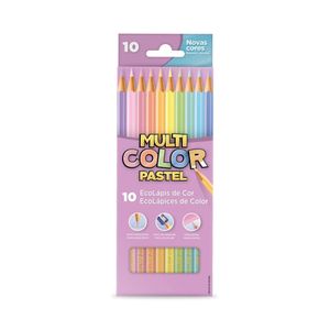 Lápis de Cor Ecolápis Multicolor 10 Cores Pastel - Faber Castell