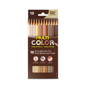 Lápis de Cor Ecolápis Multicolor 12 Cores Tons de Pele - Faber Castell
