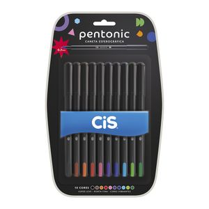 Caneta Esferográfica Pentonic Blister 10 Cores - Cis