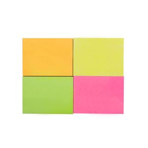 Bloco Adesivo Neon Pequeno 4 Blocos Com 50 Folhas 38mmx50mm - Max Print