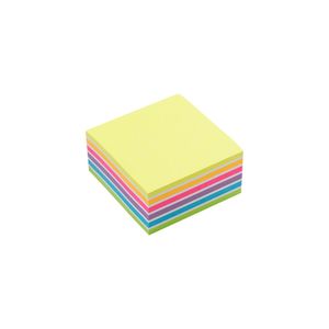 Bloco Adesivo Cubo Neon 7 Cores Com 400 Folhas 76mmx76mm - Max Print