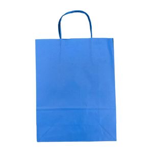 Sacola Kraft Com Alças Azul 80g - Lucas Embalagens