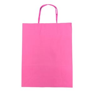 Sacola Kraft Com Alças Rosa 80g - Lucas Emabalagens