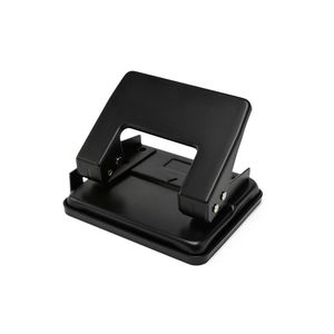 Perfurador Metálico 2 Furos 20 Folhas Preto - Bazze
