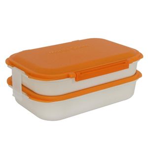 Marmiteira Dupla Light Polipropileno Bege/Laranja POTEL/ IZMTRL2 - Izumi