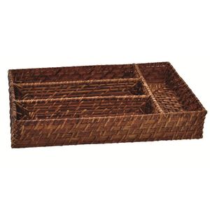 Porta Talheres 34x24x6 Em Rattan - Gzt