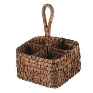 Porta Talheres 16x16x26cm Em Rattan - Gzt