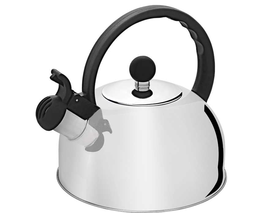 Chaleira de Inox 1,75L Prata Com Apito - Hércules - lojasmel
