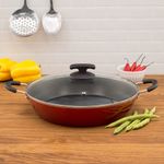 Paellera_Antiaderente_Vermelho_com_Tampa_de_Vidro_nº32_-_Dona_Chefa