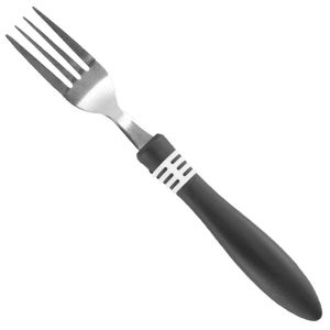 Garfo de Mesa Inox Cabo Plástico Preto 1,2mm - Clink