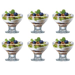 Jogo de Taças de Vidro para Sobremesa 282ml 6 Peças Paradise - Ruvolo