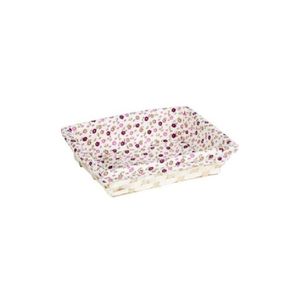 Cesta Rattan Revestida com Tecido 20x16x5cm - Mundiart