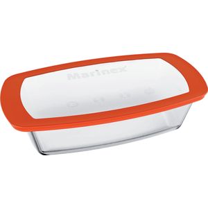 Forma Retangular para Bolo de Vidro com Tampa 1,5L - Nadir