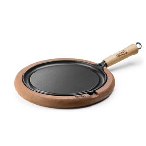 Bifeteira de Ferro Fundido com Suporte de Madeira 24,5cm - Fumil