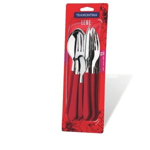 Faqueiro Inox 12 Peças Vermelho - Tramontina