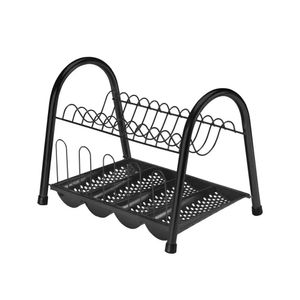 Escorredor Duplo com Bandeja Black - Arthi