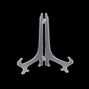 Kit Suporte Para Pratos Plástico Transparente 24,6x15,6cm - bee