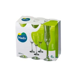 Jogo Taça Champanhe Lirio 6 Peças 195ml - Nadir