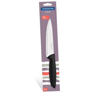 Faca Chef Plenus Inox com Cabo Plástico Preta 6" - Tramontina