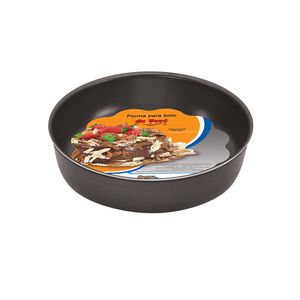 Assadeira Redonda Antiaderente Preta 22cm - Dona Chefa