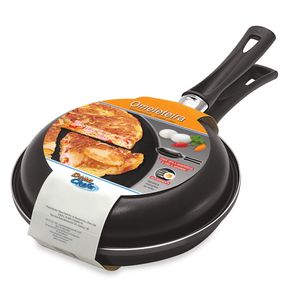 Omeleteira Antiaderente Preta 18cm - Dona Chefa