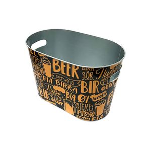 Balde Para Garrafas Oval Decorado Beer 10 Litros - Hauskraft