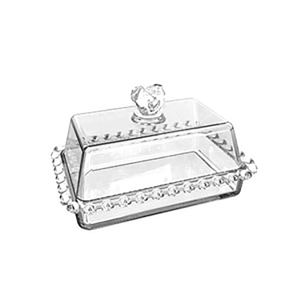Manteigueira Com Tampa de Cristal Coração 17x10,5x10cm - Lyor