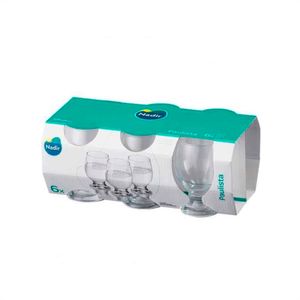 Jogo de Taça Paulista Água 6 Peças 250ml - Nadir