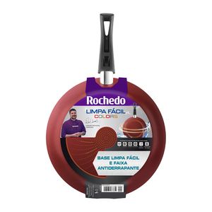 Frigideira Francesa Limpa Fácil Vermelha 26cm Rochedo