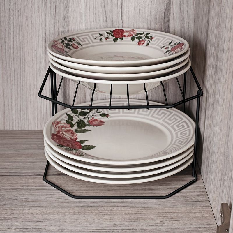 Suporte_Duplo_Para_Pratos_de_Aço_Preto_15x25x25cm_-_Utimil