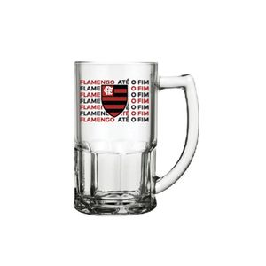 Caneca Flamengo Vidro Bristol 340ml - Allmix