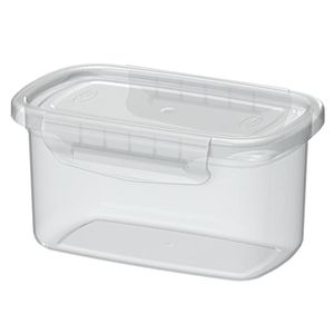 Pote Retangular Com Travas Plástico Transparente 850ml -  Nitron
