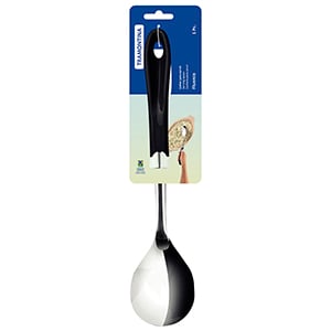 Colher Arroz Fluence Inox Com Cabo Plástico Preto 34,2x5,8x8cm - Tramontina