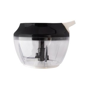 Processador Manual de Alimentos Preto Plástico 3 Lâminas Aço Inox 400ml 14x12,5x10cm - honeyhome