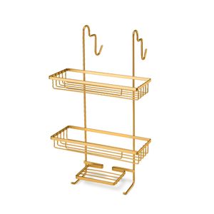 Prateleira Porta Shampoo Box Aço Dourado Fosco - Arthi