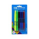 Kit_Escolar_Office_6_Com_4_Canetas_Linea_+_2_Marca_Textos_Lumini_-_Cis