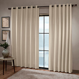 Cortina Veneza Crú 260x170cm - BecaDecor