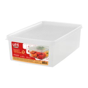 Caixa Organizadora Utti Para Frutas E Hortaliças M Plástico Cristal 15x20,5x36cm - Ordene