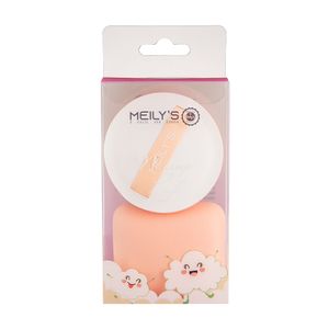 Kit 2 Esponjas Para Maquiagem Redonda/ Quadrada Bege - Meily's