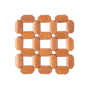 Descanso de Panela Padrão Cedro Bambu 12,5x12,5cm - honeyhome