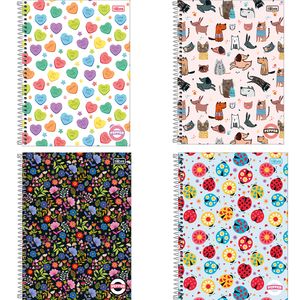 Caderno Universitário Pepper Feminino 1 Matéria 80 Folhas - Tilibra