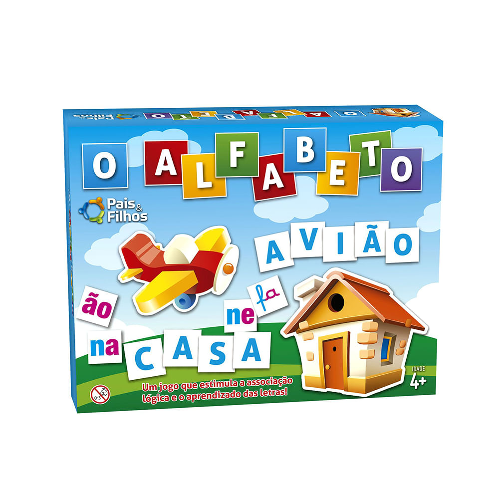 Jogo Educativo 2 Em 1 Alfabeto Em Madeira - Pais & Filhos