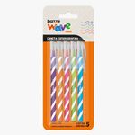 Caneta_Esferográfica_Wave_Color_Mini_Color_Conjunto_Com_5_Unidades_-_Bazze