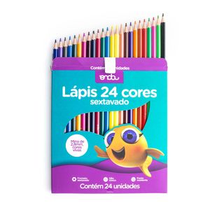 Lápis de Cor Sextavado 24 Cores - Onda