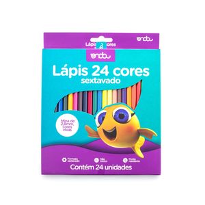 Lápis de Cor Sextavado 24 Cores - Onda