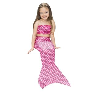 Fantasia Infantil Cauda Sereia Pink 100% Poliéster Tamanho P - Fantasias Super