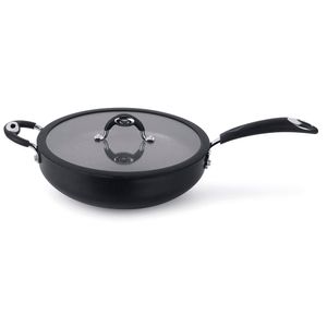 Frigideira Wok Antiaderente Dom Com Cabo 30cm Alumínio Preto 2,3mm - Multiflon