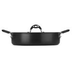 Frigideira_Tegame_Antiaderente_Dom_Antiaderente_Com_Tampa_30cm_Alumínio_Preto_3mm_-_Multiflon