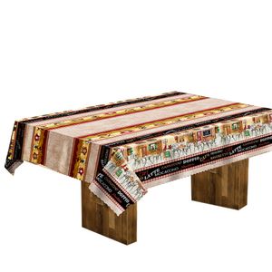 Toalha Mesa Pvc Térmica Quadrada Cappuccino 138x138cm - Salehtex