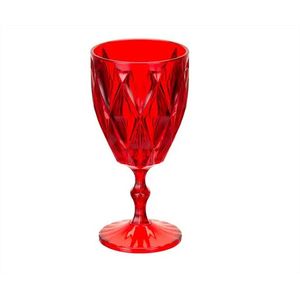 Taça Diamante Vermelha 300ml de Plástico - Plastifesta
